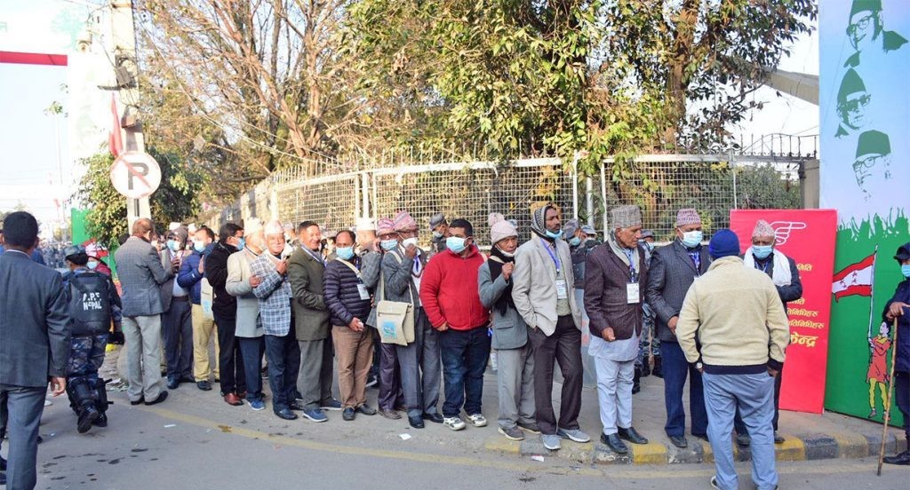 मतपत्र सकिएपछि कांग्रेसको मतदान रोकियो